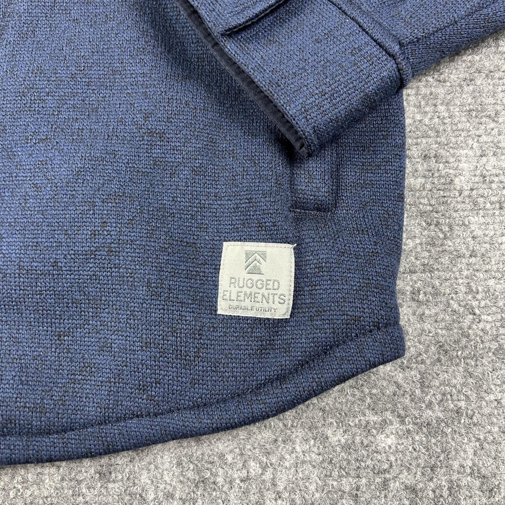 Rugged Elements Jacket Mens Large Navy Sweater Fl… - image 2